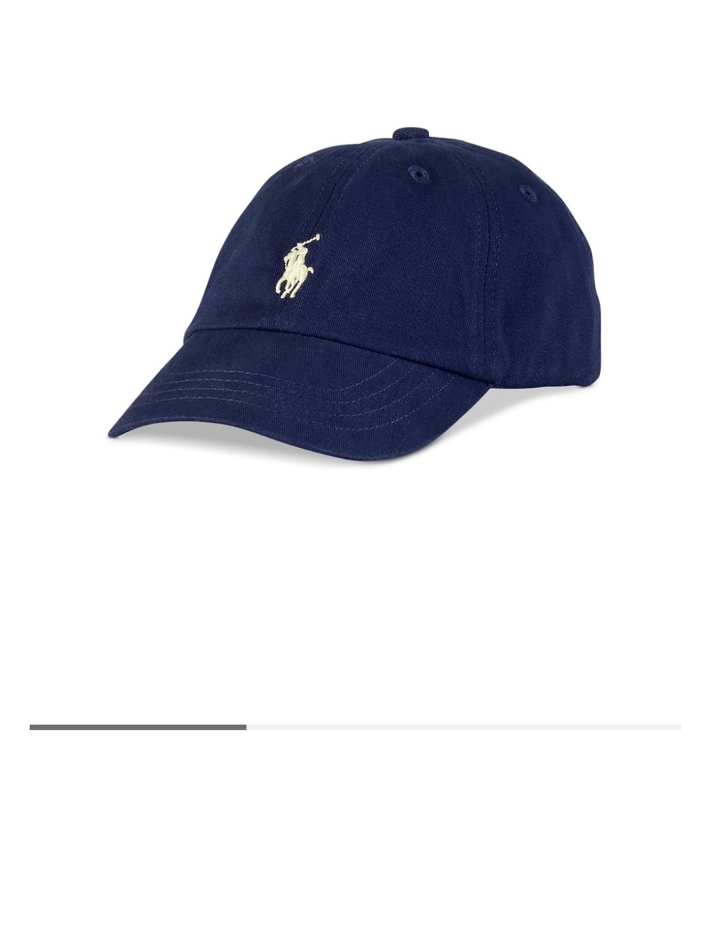 Polo by Ralph Lauren Navy Baseball Cap with Cream Polo Pony